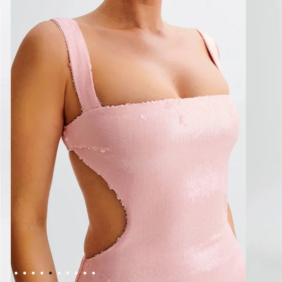 Meshki pink Andoria  Sequin cut out maxi  Dress - Picture 3 of 4